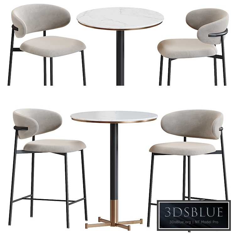 Oleandro Stool Metal bar table by Calligaris