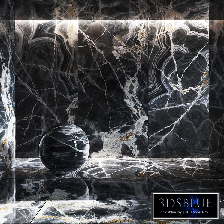 Black onyx porcelain stoneware tiles