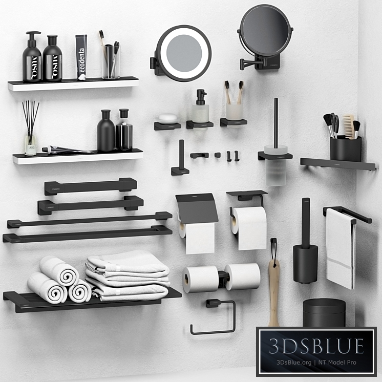 Hansgrohe set of bathroom accessories and decor