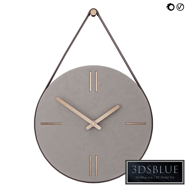 Concrete Hanging Wall Clock