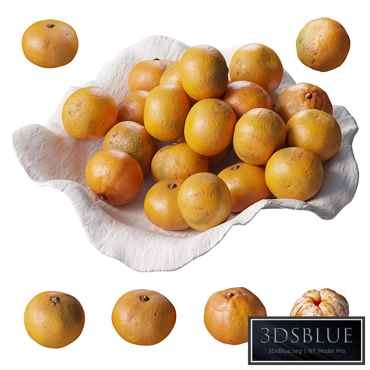 Tangerines in a clay bowl