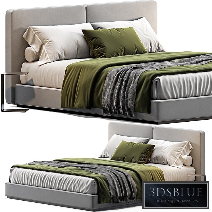 Minotti tatlin ivory bed