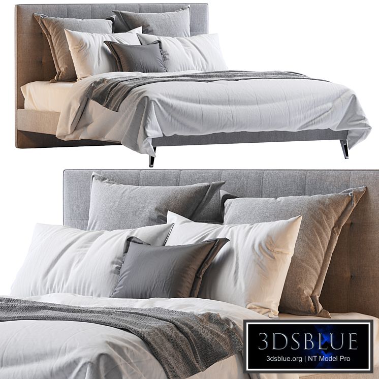 Aquilla Tufted Upholstered Low Profile Platform Bed