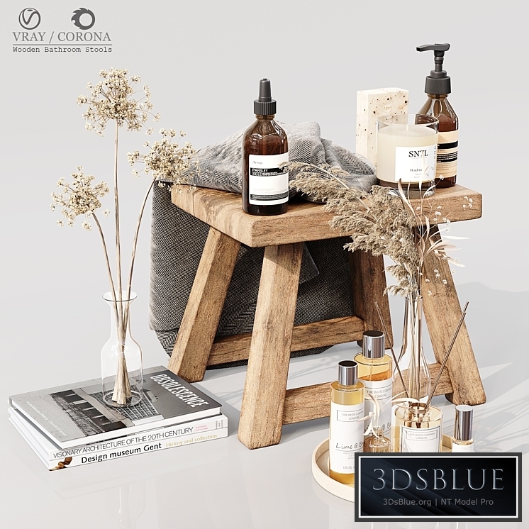 Wooden Bathroom Stools