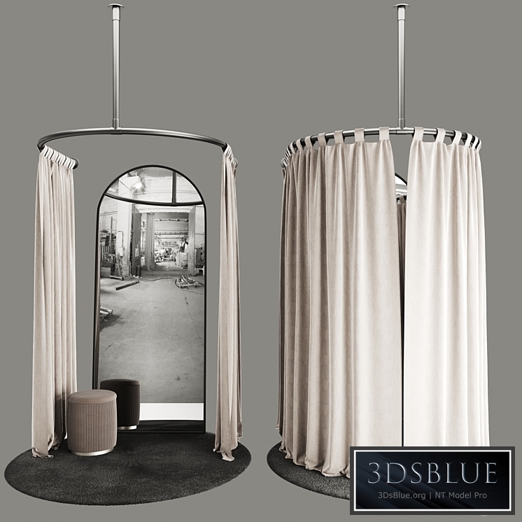 Fitting room for a clothing store