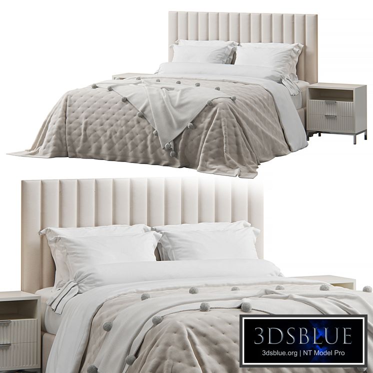 Kennedy Queen Tufted Headboard Bed