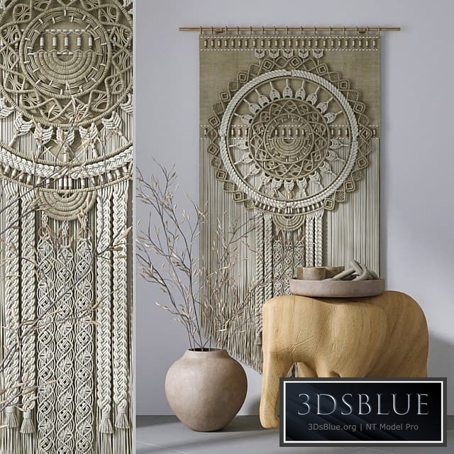Decorative set with panels Macrame # 6