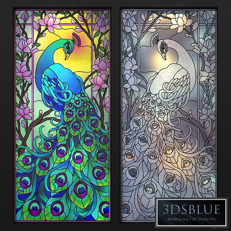 Stained Glass Peacock