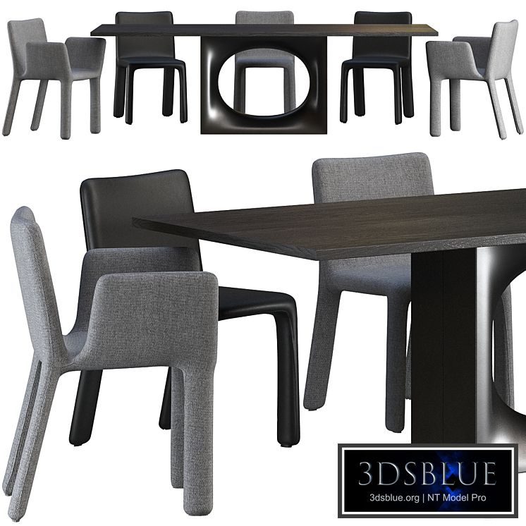 Dining table Kristalia Holo and chair Kristalia Joko