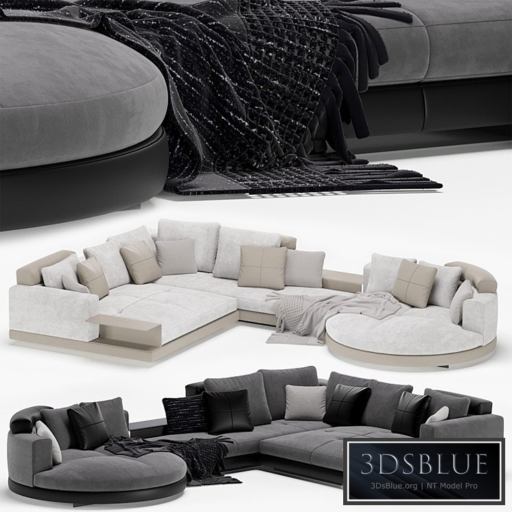 Minotti connery modular sofa 01