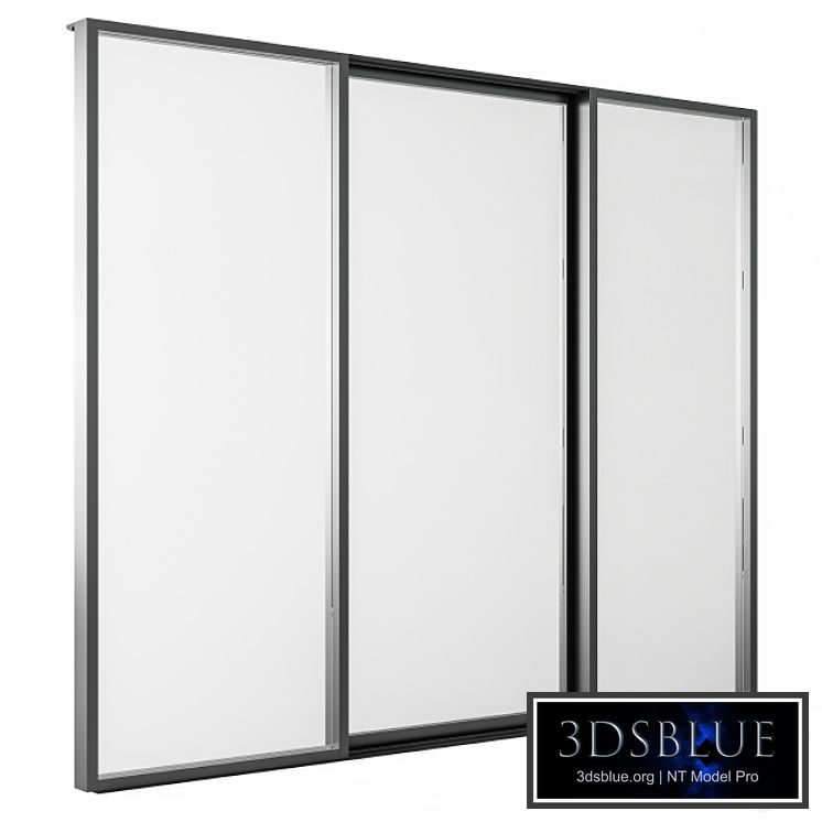 Sliding Black Metal Window Modern - Windows Set 05