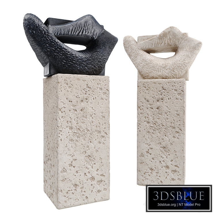 Lips cubist sculpture