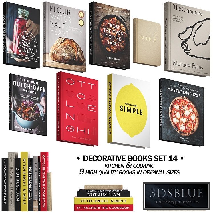 092 Decorative books set 14 Kitchen and Cooking 01