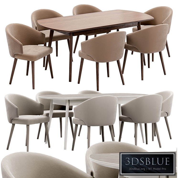 Alisia dining chair and Atlas table