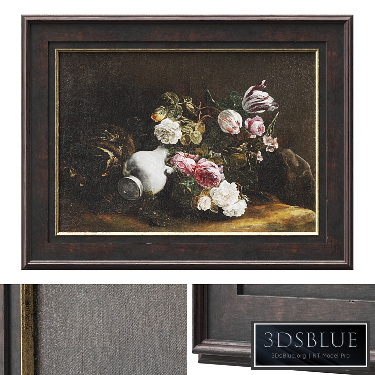 Classic frame with floral still life