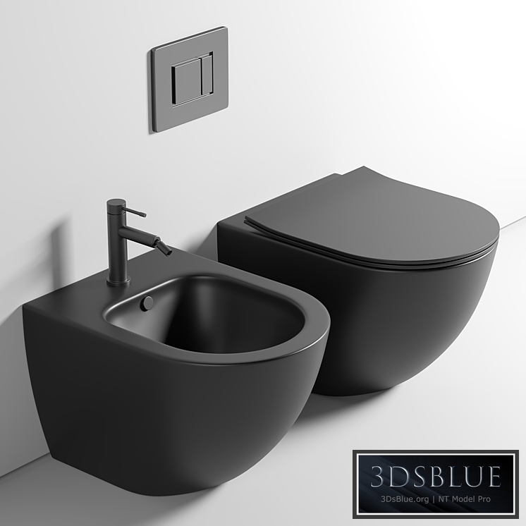 Toilet wall mounted Ceramica Nova Metropol CN4002MB rimless