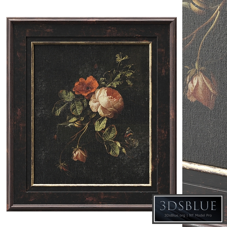 Classic frame with flowers