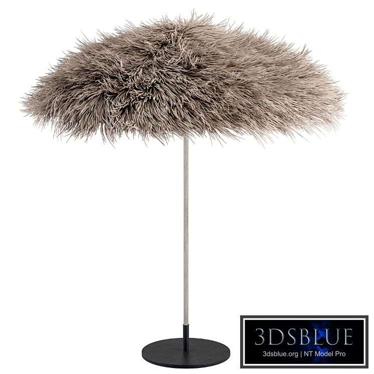 Thatch Umbrella With Palm Leaf 01