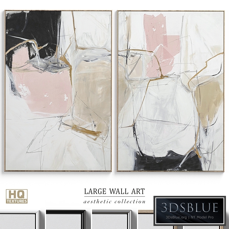 Large Abstract Neutral Wall Art C-378