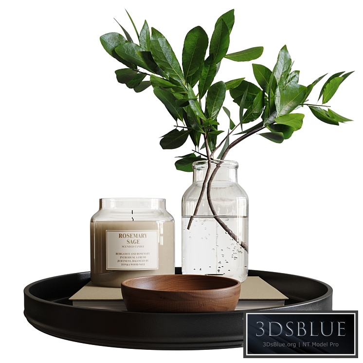 Decorative set with branch