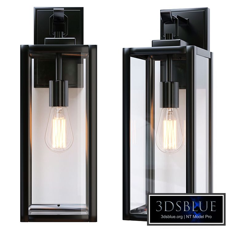 Quoizel Breitling 1 Light 18 in Matte Black Outdoor Wall Light