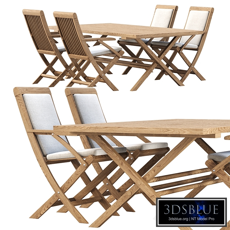 Alesso outdoor furniture set v01 / Wooden furniture set