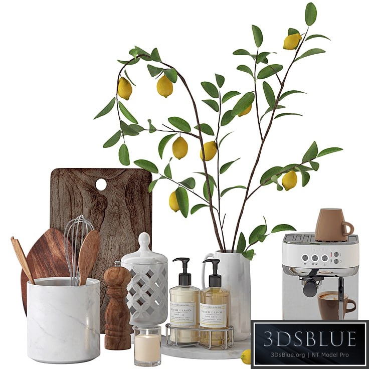 Set with lemon branches