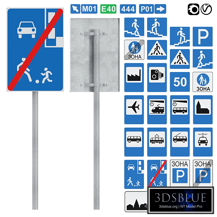 Information and indication signs set 3