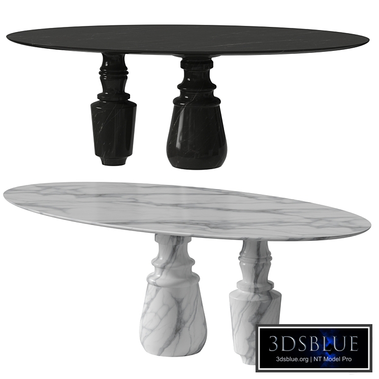 Boca Do Lobo - PIETRA OVAL NERO MARQUINA - dining table