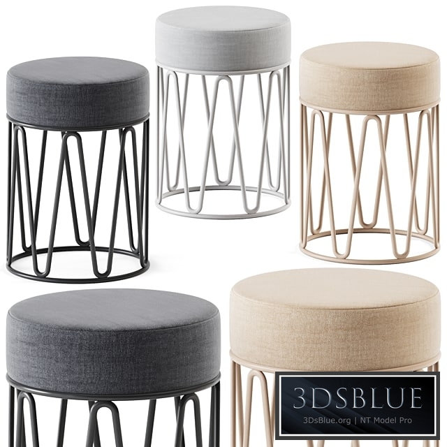 Outdoor Stool Lagarto by iSimar / Round chair