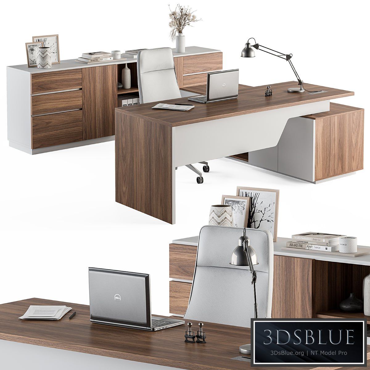 Manager Desk Wood and White - Office Furniture 268