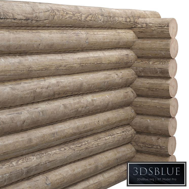 log cabin with jute rope