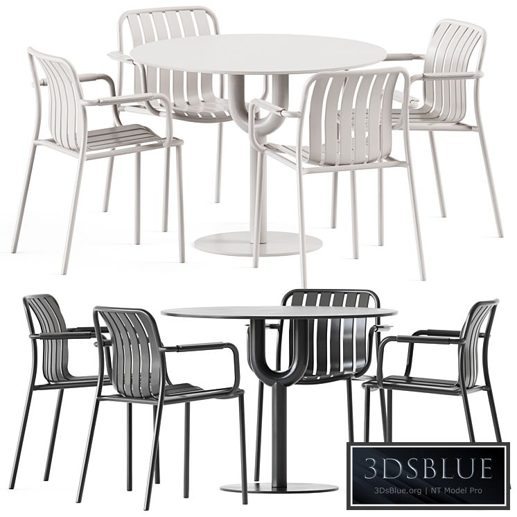 Piper Pedestal Table by DesignByThem and Trocadero Armchair by Talenti