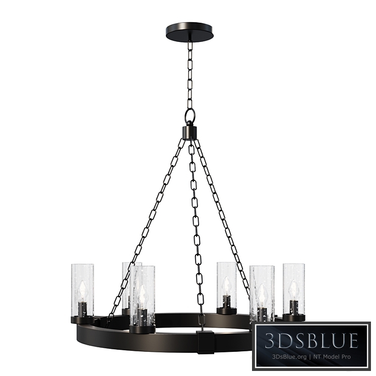 Chandelier Seeded Contrast Outdoor Ring Chandelier - 6 Light lamp