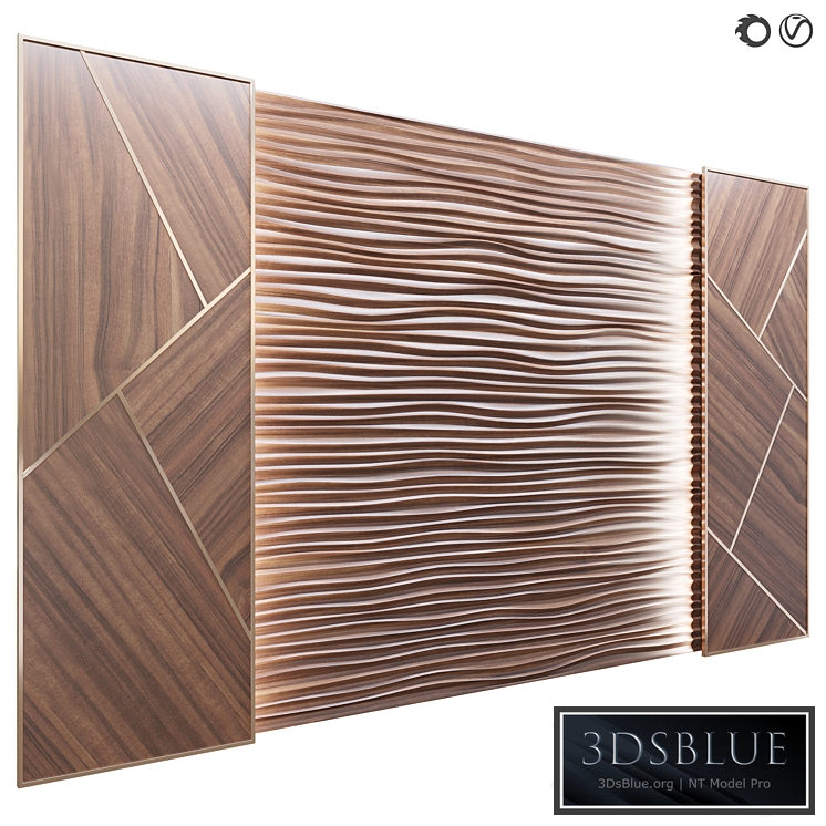 Panel Decor wooden waves