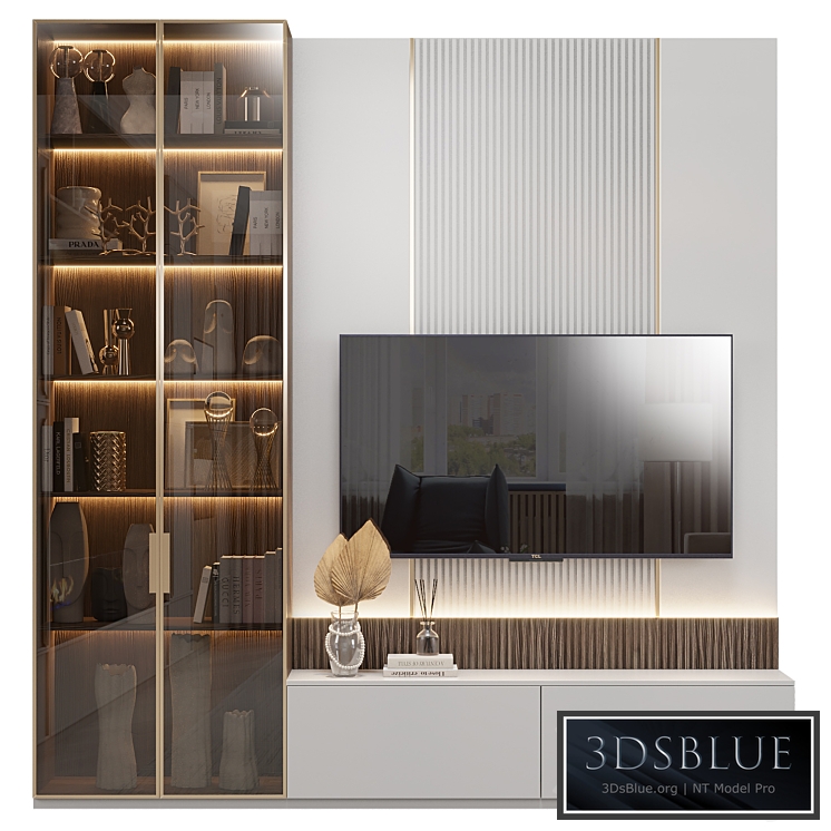 Neoclassical TV wall 025