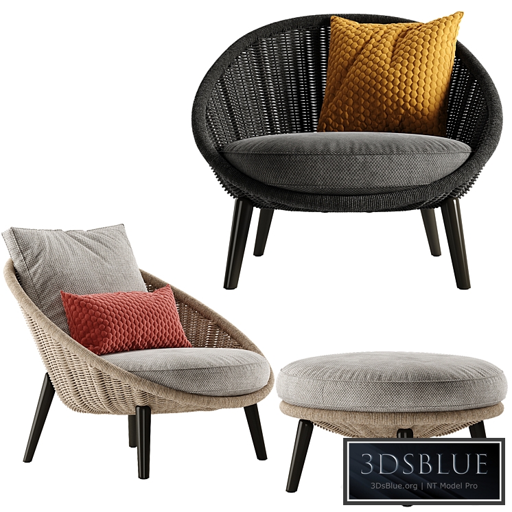 Minotti Lido Cord armchair