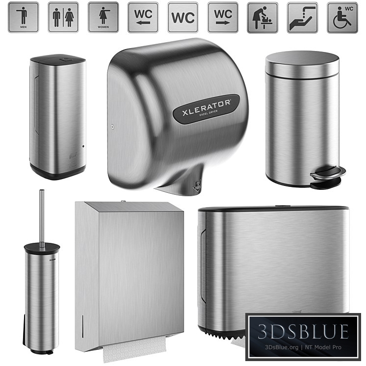 Accessories for public toilets set 151 part 1