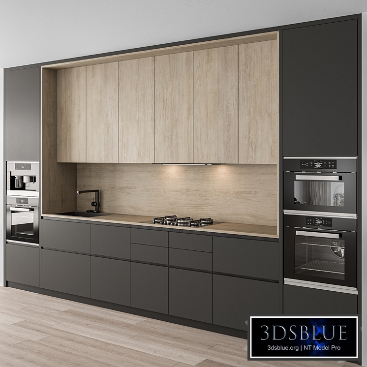 Kitchen Modern - Black and Wood Cabinets 83