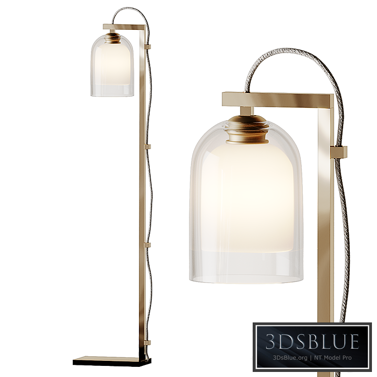 Articolo - LUMI Floor Lamps - Brass - Gray and Gray