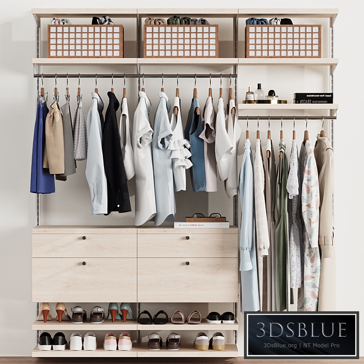 Wardrobe, wall module, dresses, clothes 2