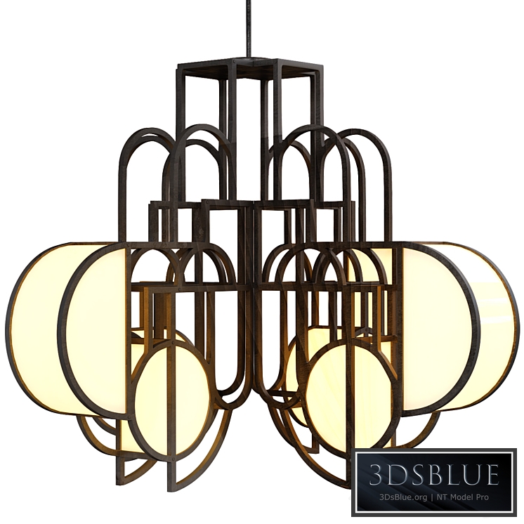 Twentieth Moonrise Chandelier black