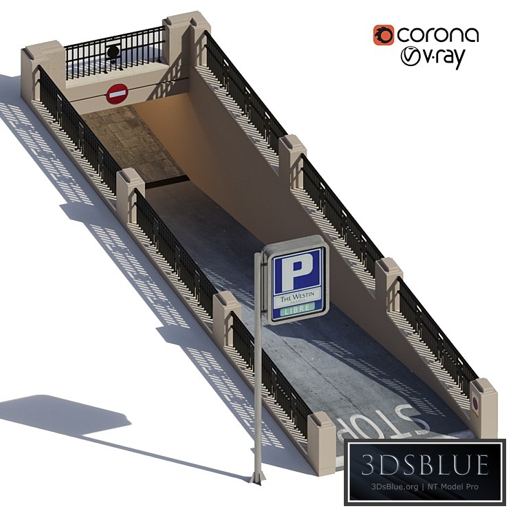 Entrance / Exit to the underground parking