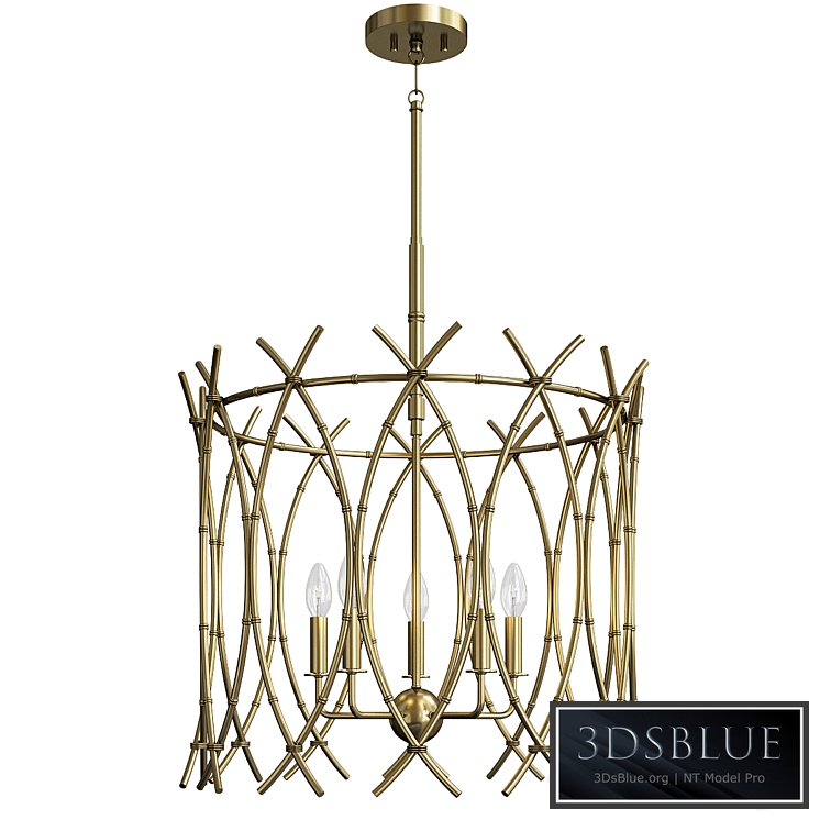 Woven bamboo chandelier