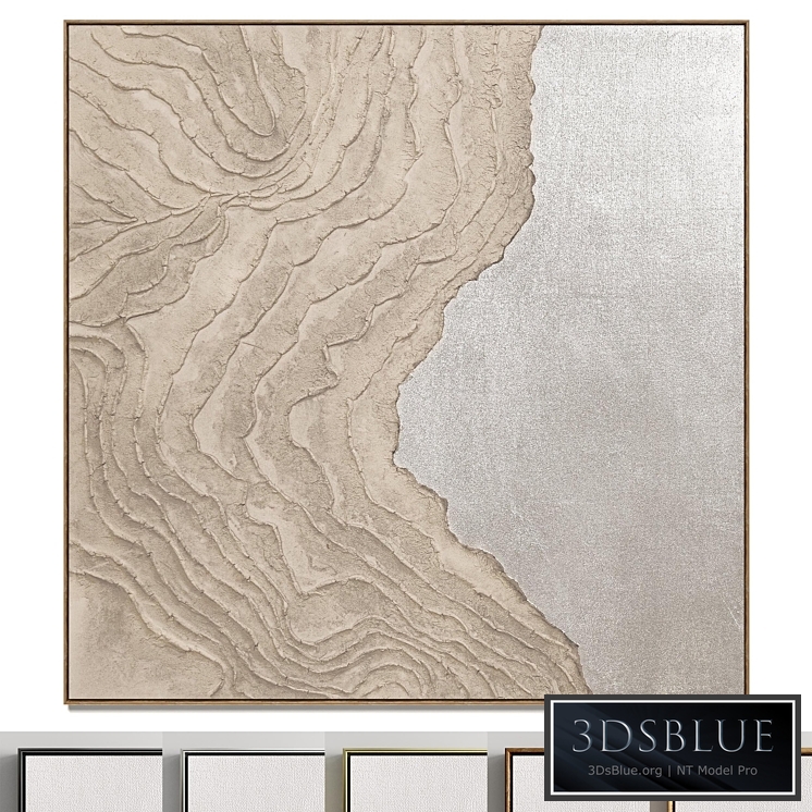 Plaster two square photo frames 34