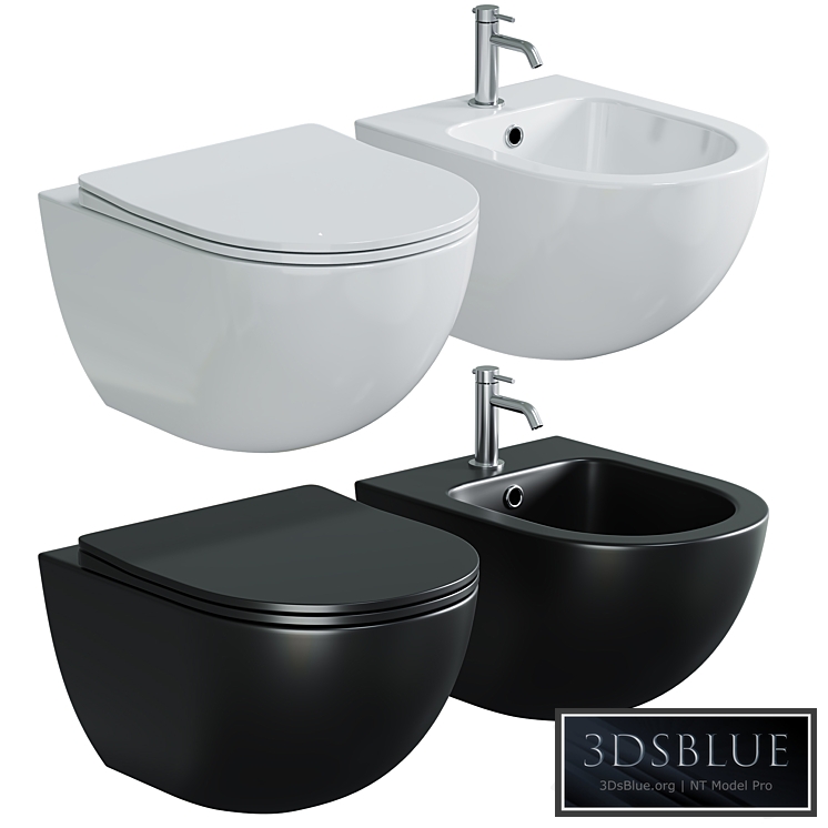 Toilet WellWant Aura WWU01122W suspended with seat Microlift