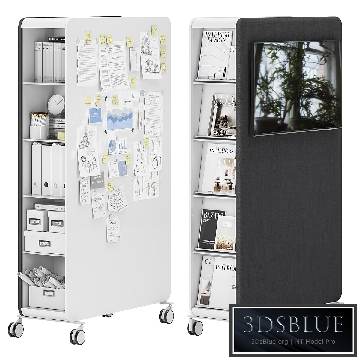 Writable and sound-absorbing wall sections Cascando Pillow Space