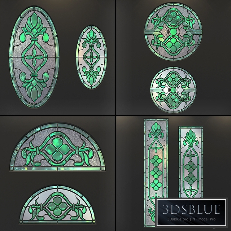 Stained-glass windows, a set of