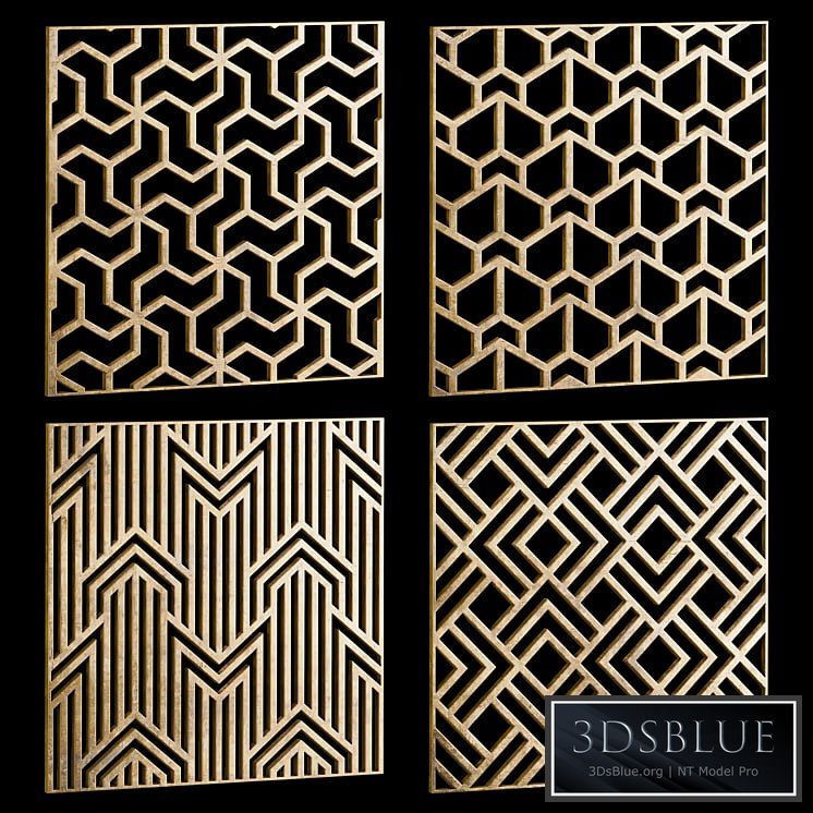 Set of square decorative panels 18