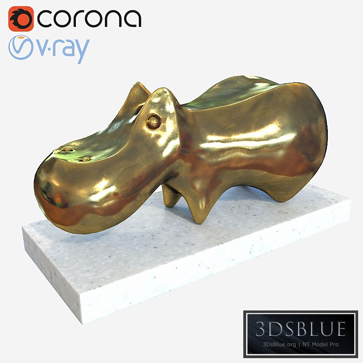 Jonathan Adler Brass Hippo